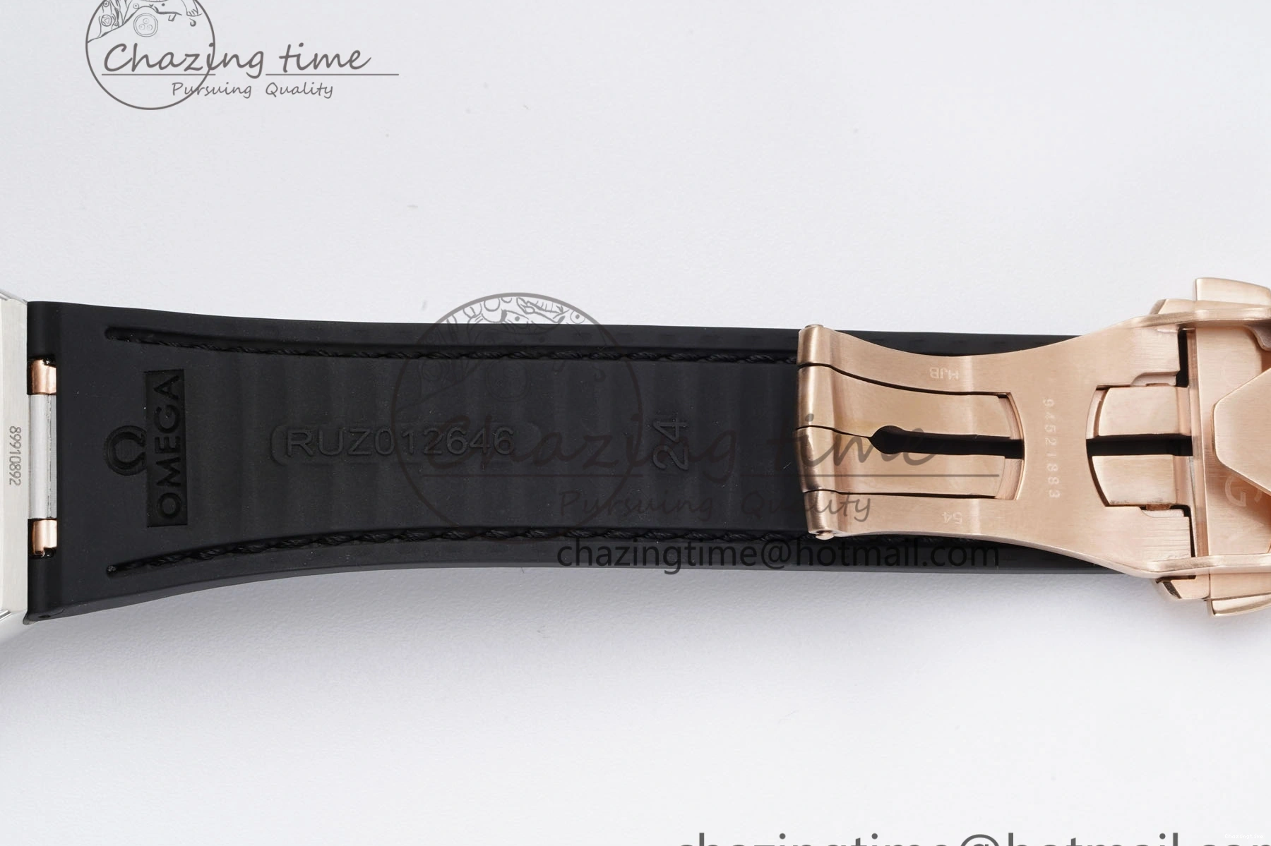 0211 Constellation Black Ceramic SS RG 8F 1:1 Best Edition White Textured Dial on Black Gummy Strap A Sustainable 7804